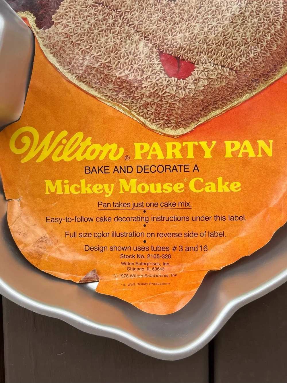 Vintage 1970s Disney Band Leader Mickey Mouse Head Wilton Cake Pan Aluminum Mold